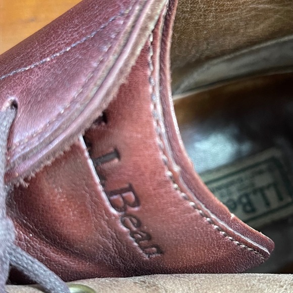 L L Bean Chukka Ankle Boots Burgundy Leather Lace up Men\'s‎ Size 11 M main image 4